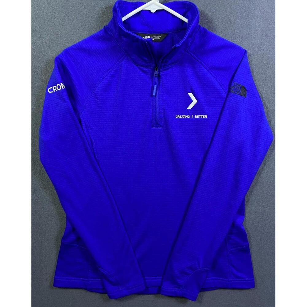 The North Face TNF Sweater Womens M Cronin Mountain Peaks 1/4 Zip Lightweight